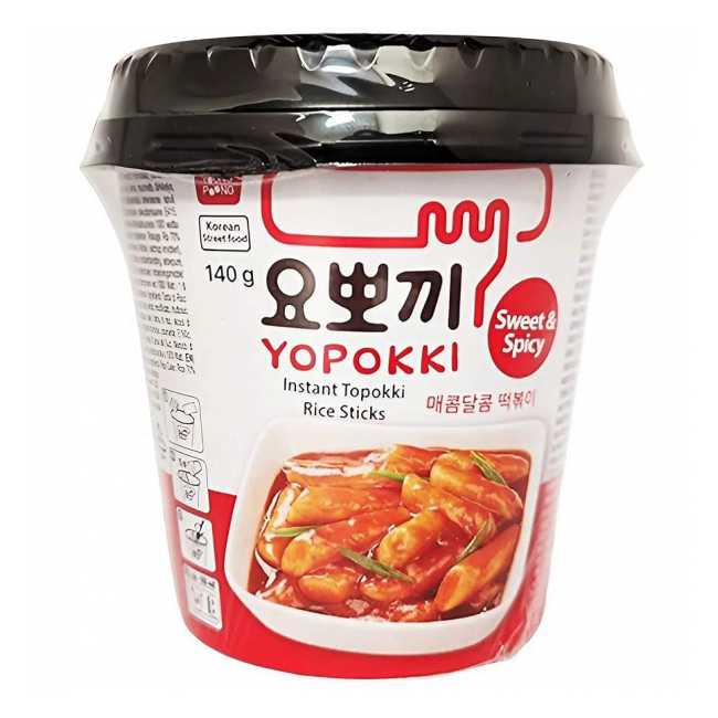Paste Instant din orez Yopokki Dulce Iute Topokki 140g MLL