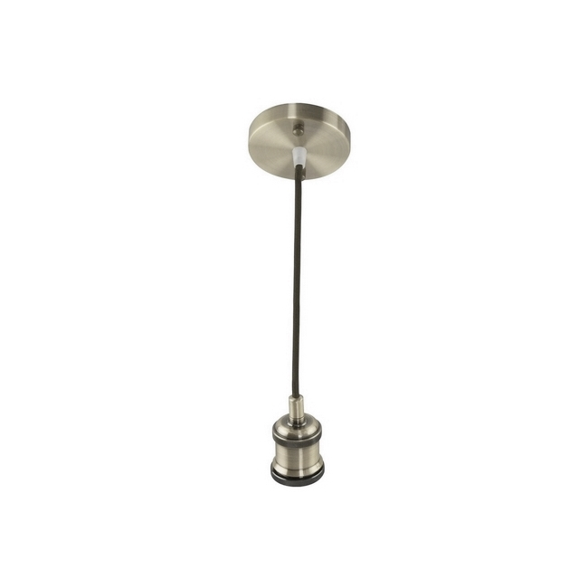 Pendul Edison culoare Silver 90cm pt. Becuri Vintage E27 60W