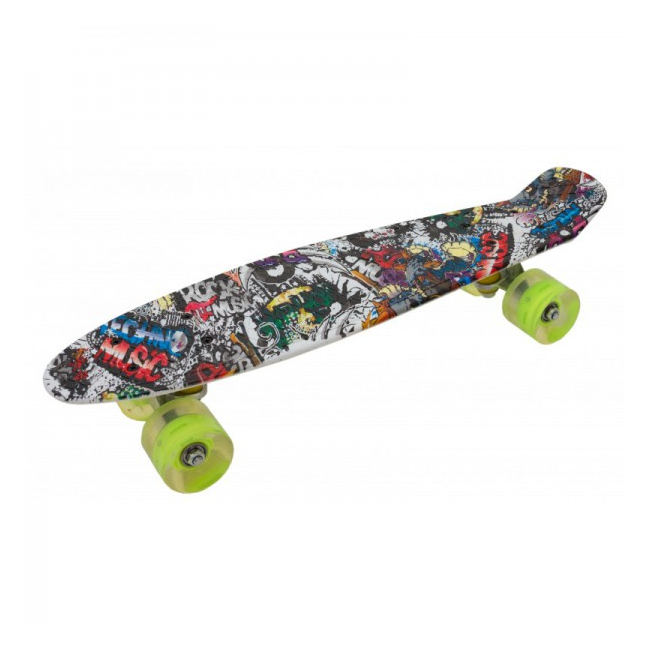 Penny Board cu Roti Silicon 55x15cm SB2406 JU Techno Music