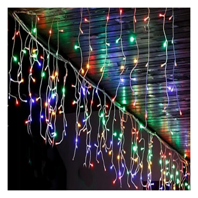 Perdea Craciun Exterior 5x1m 120LED Multicolor Fir Alb Gros TOA8090 V8