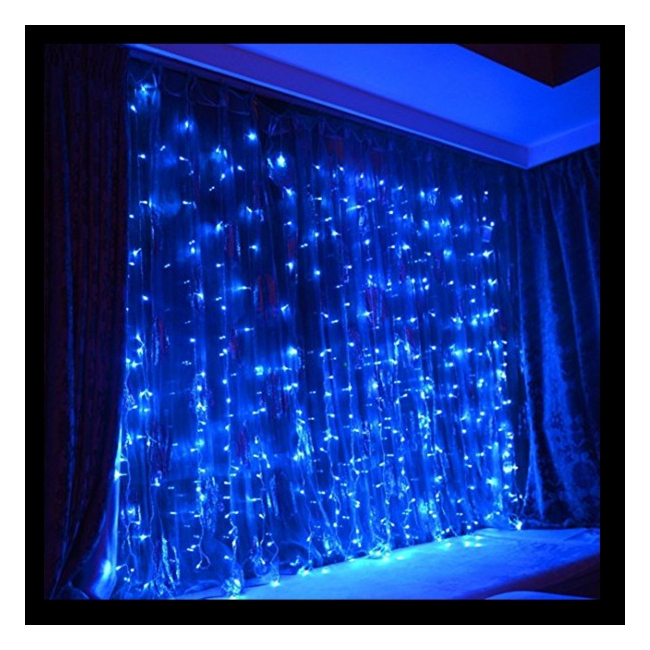 Perdea Exterior Flash Fir Verde Gros 12x1m 360LED V8 Albastru FN P TO1210B