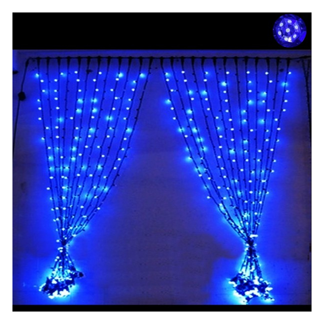 Perdea Luminoasa Craciun 8x1m 360LED 7in1 Albastre FN IP44 P 8038