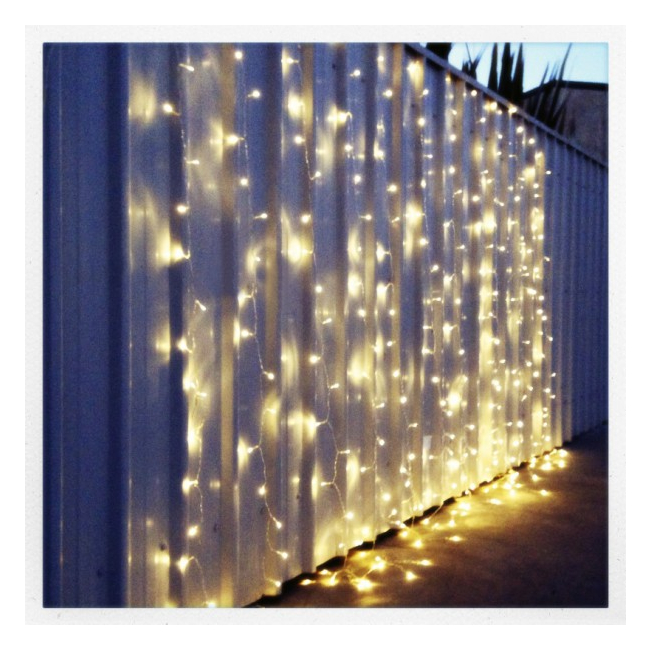 Perdea Luminoasa Craciun Exterior 2x1.5m 150LED Alb Cald Fir Negru TO