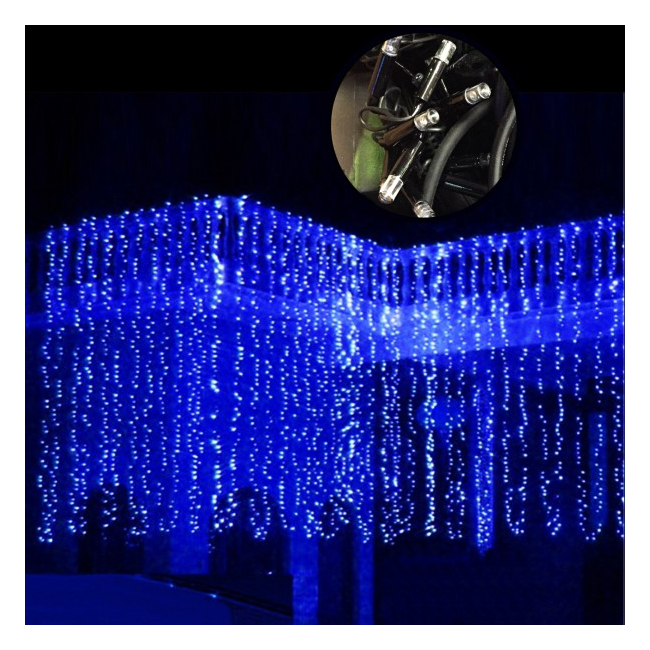 Perdea Luminoasa Craciun Exterior 8x2m 700LED Albastre FN