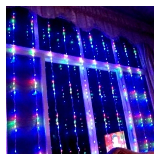 Perdea Luminoasa Ploaie 8x1m 300LED Multicolor Prelungibila FI MRL