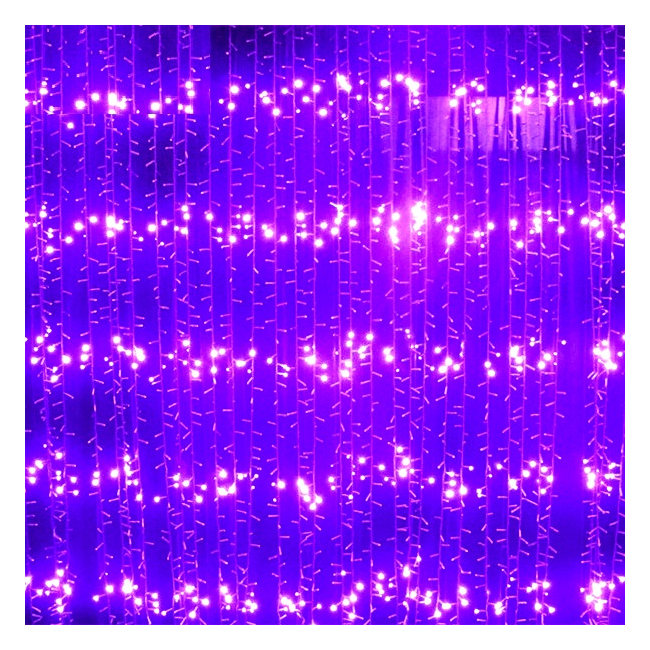 Perdea Luminoasa Ploaie Craciun 240 LEDuri Mov 3x2m 5486