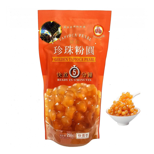 Perle de Tapioca Bubble Tea 250g Gata in 5 Minute Golden Boba Pearls WF MLL