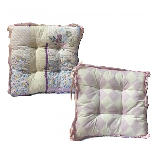 Set 6 Perne Scaun, cu Doua Fete Bumbac 40x40x5cm