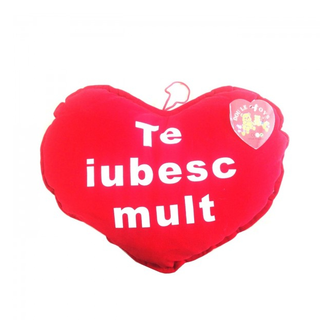 Pernuta Rosie cu Mesajul Te Iubesc Mult 30cm