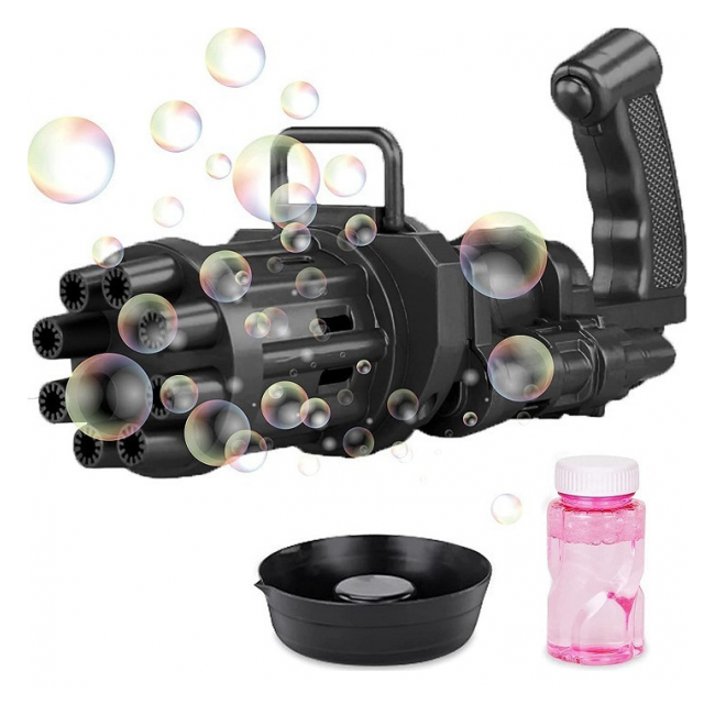 Pistol Baloane de Sapun Colorat de Jucarie Bubble Gun 8 Orificii 688