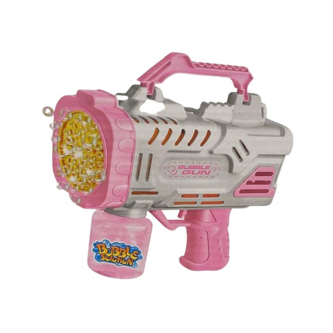 Pistol Jucarie Bazooka Bubble Gun 16 Baloane de Sapun Roz/Blue