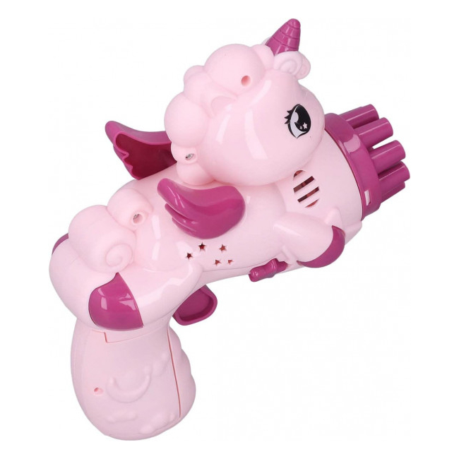 Pistol Jucarie Unicorn Bubble Gun 12 Baloane de Sapun Diverse Culori