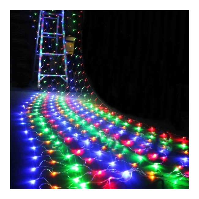 Plasa Luminoasa Craciun Exterior 5x1m 240LED Multicolor Fir Negru 5802