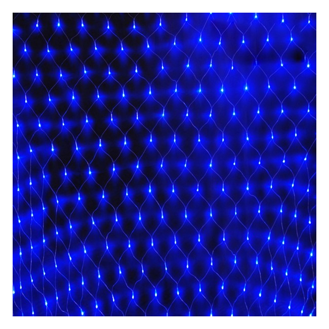 Plasa Luminoasa Ext. 3x3m 208LED Albastru Fir Negru Flash P 9118B