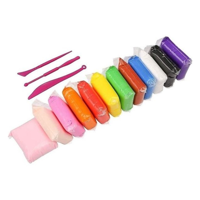 Plastilina Spuma Reutilizabila Super Light Clay 12Culori 115g YingBin 8D 1112 CBC