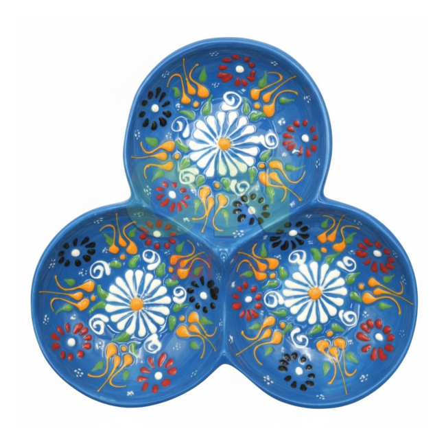 Platou 3 Compartimente Ceramica Pictat Manual TK-20901 DNC67340