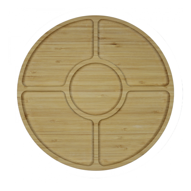 Platou bambus pentru prezentare si servire 30x30x1.7cm Grunberg GR6358