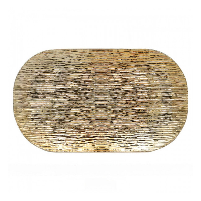 Platou Oval Decorativ Auriu Plastic 35x20.5cm A-16022 WEI DNC66888