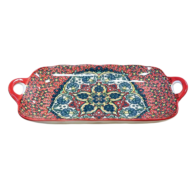 Platou Servire Ceramica dreptunghiular Model Traditional 32.5x17x4.5cm 24-118 CNN52668