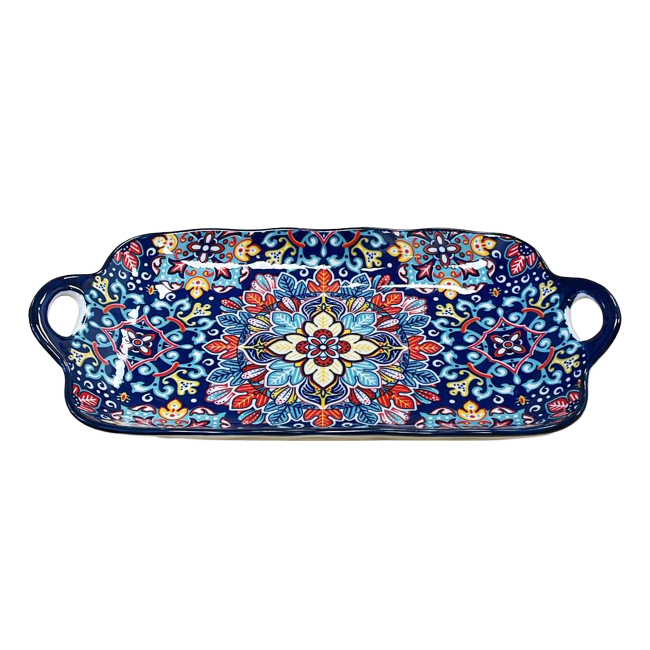 Platou Servire Ceramica dreptunghiular Model Traditional 32.5x17x4.5cm 24-97 CNN52653