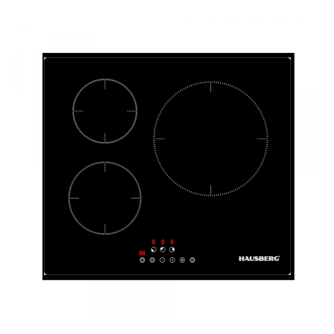 Plita Inductie Incorporabila 3 Zone 60cm 6000W Hausberg HB1530
