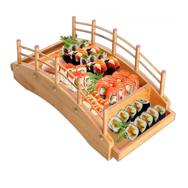 Pod din Bambus Suport de Servit Sushi, Maki, Sashimi 38cm