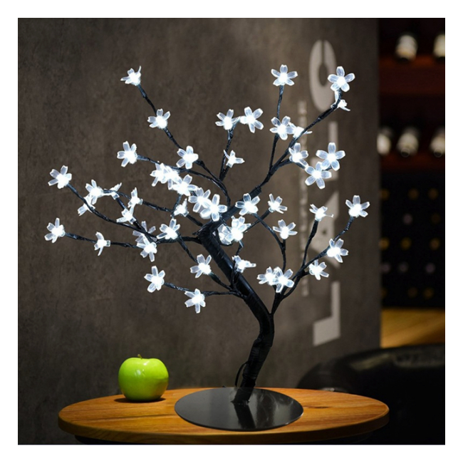 Pomisor Luminos de Craciun Cherry Bonsai 40cm 36LEDuri Alb Rece 220V TO36L