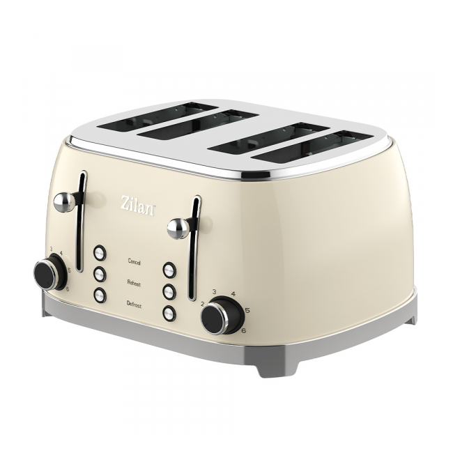 Prajitor RETRO 6 trepte prajire 1500W indicator luminos Crem Zilan ZLN1214