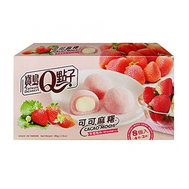 Prajituri Mochi QMOCHI cu aroma de capsuni 80g Taiwan Dessert TD MLL