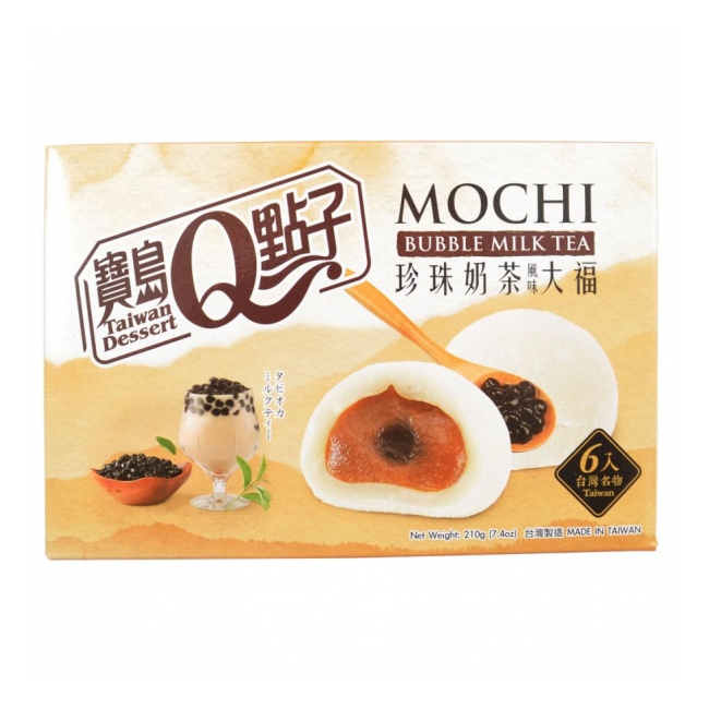 Prajituri Mochi QMOCHI cu aroma de ceai bubble tea 210g Taiwan Dessert TD MLL