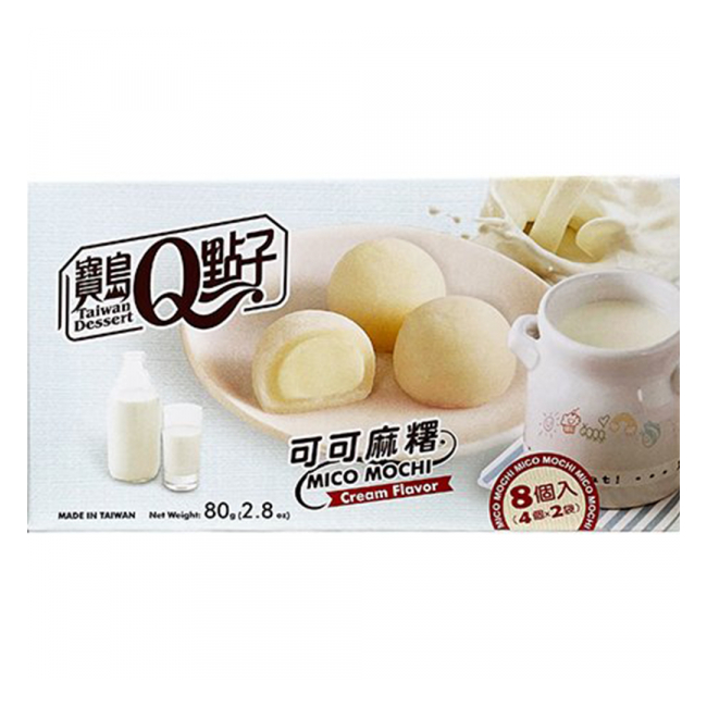 Prajituri Mochi QMOCHI cu aroma de crema lapte 80g Taiwan Dessert TD MLL