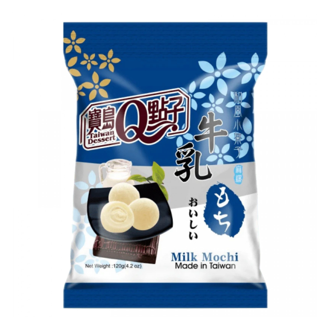 Prajituri Mochi QMOCHI cu aroma de lapte 120g Taiwan Dessert TD MLL