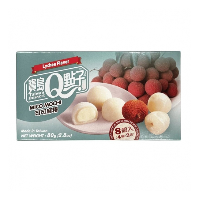 Prajituri Mochi QMOCHI cu aroma de litchi 80g Taiwan Dessert TD MLL