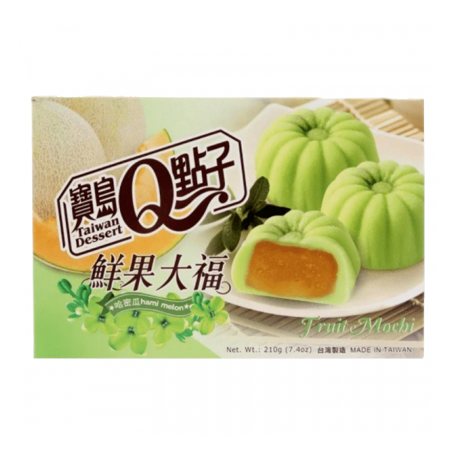 Prajituri Mochi QMOCHI cu aroma de pepene galben 210g Taiwan Dessert TD MLL