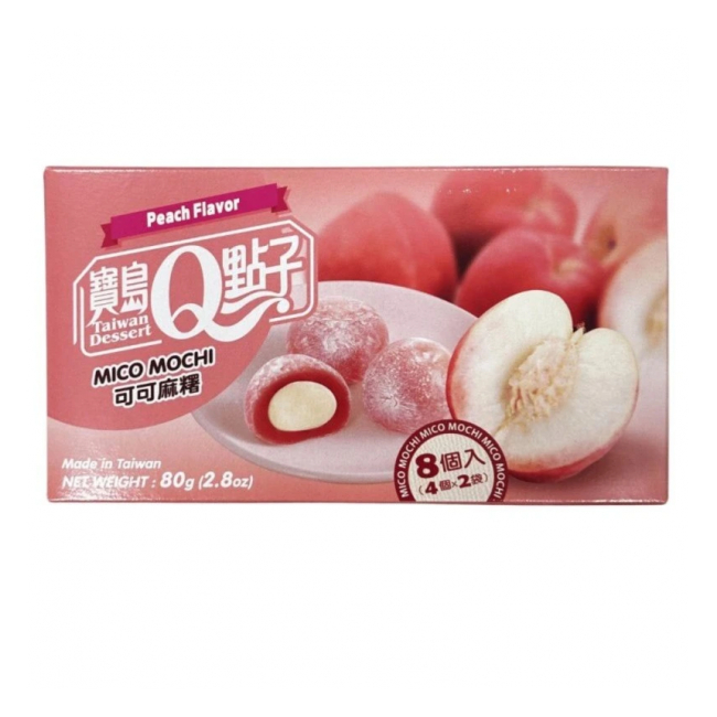 Prajituri Mochi QMOCHI cu aroma de piersici 80g Taiwan Dessert TD MLL