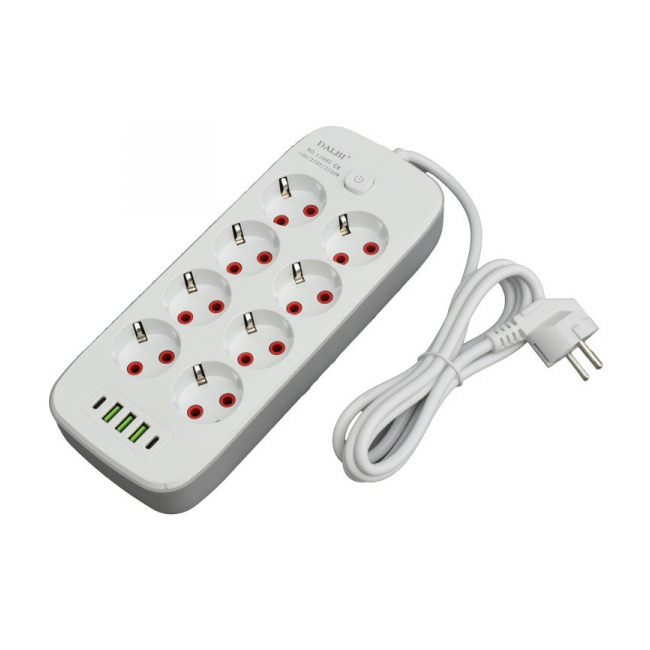 Prelungitor Multifunctional 8 Prize 2m cu 3xUSB si Intrerupator 14E045 XXM
