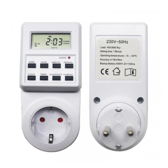 Priza Programabila Digitala 16A TIMER-DIG10WL 5D026 XXM