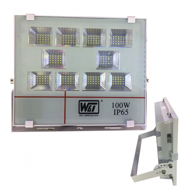 Proiector 200LED SMD T011 100W IP65 Alb Rece 220V WT