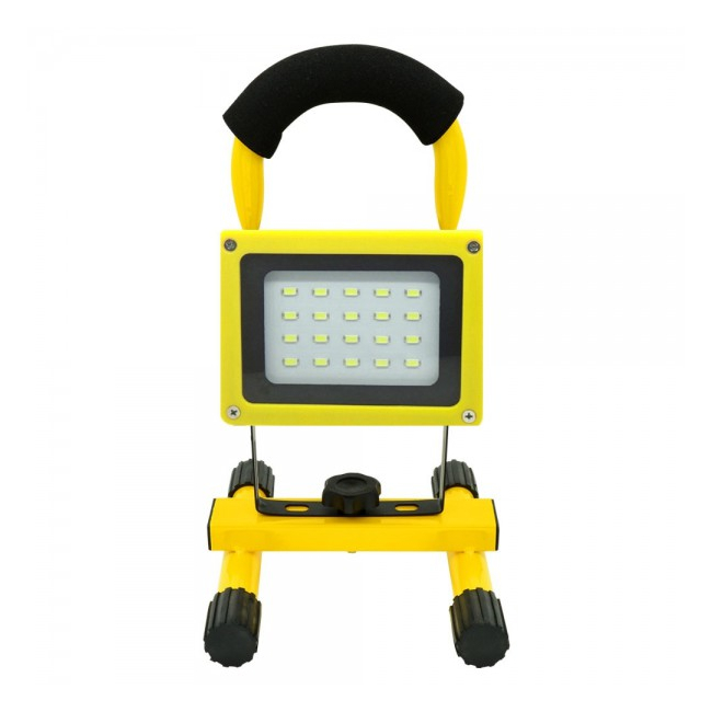 Proiector 20LED 10W 12V 220V cu Acumulator si Suport Alb Rece 303