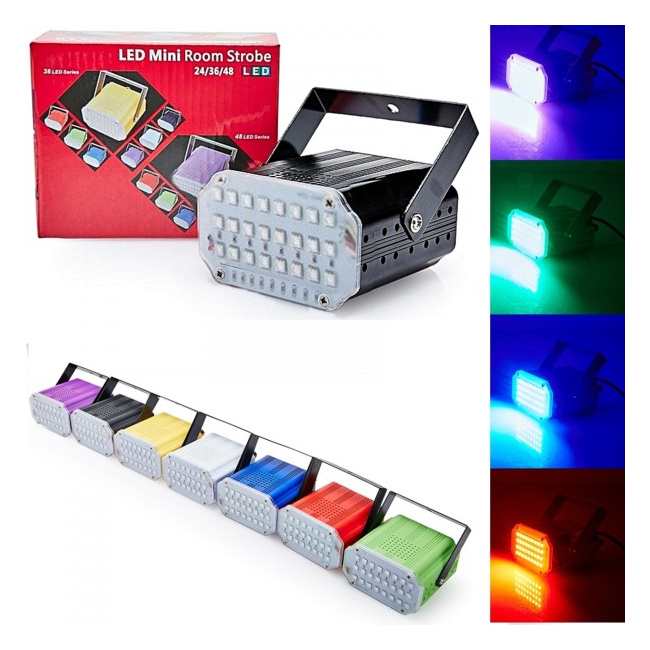 Proiector 24LED SMD5050 RGB cu Senzor Muzica Mini Room Strobe