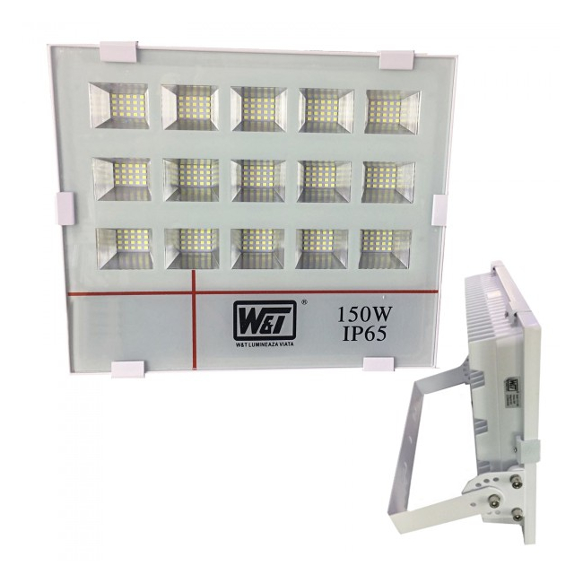 Proiector 300LED SMD T011 150W IP65 Alb Rece 220V WT