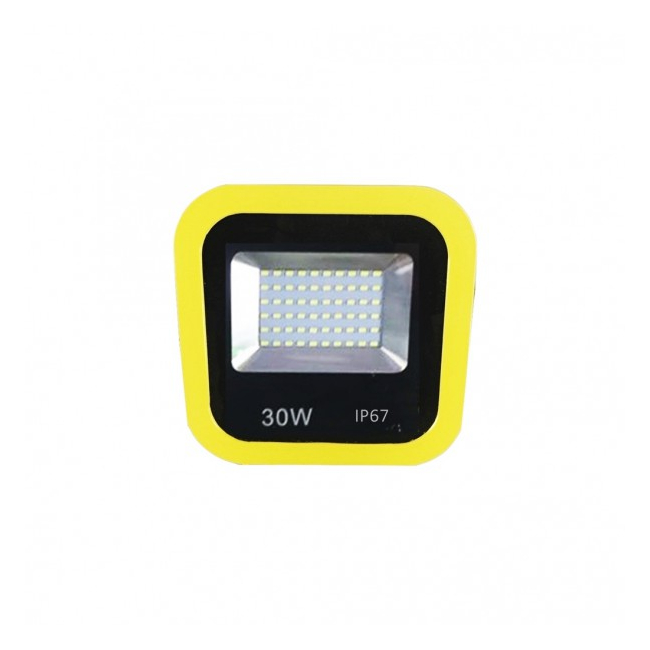 Proiector 60LED 30W Alb Rece 220V Rama Galbena