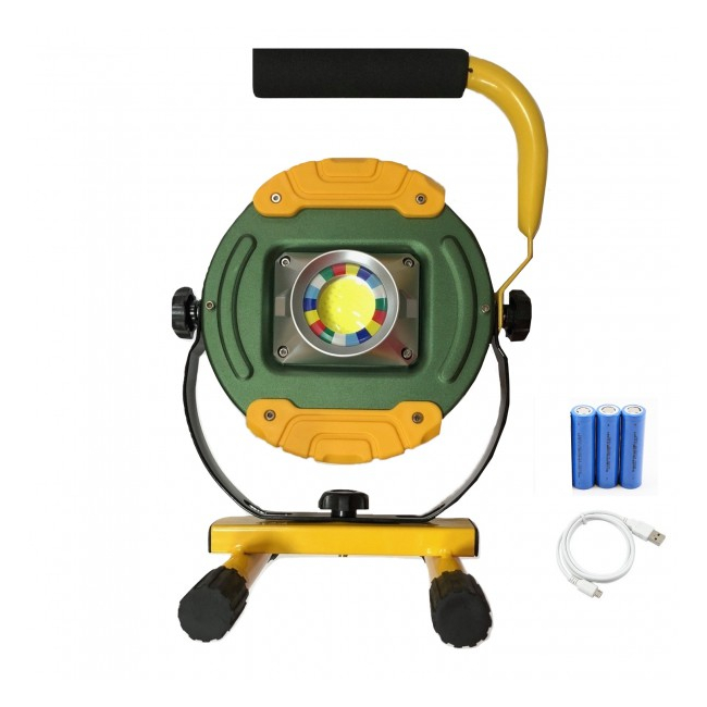 Proiector COB LED 30W cu Acumulatori Incarcare USB, Slot USB W821