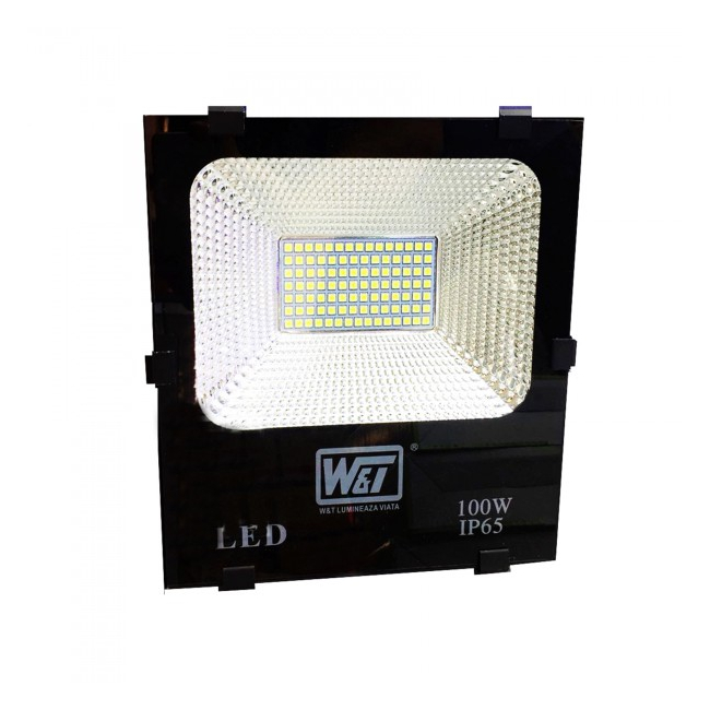 Proiector LED 100W 105LEDuri SMD Alb Rece IP65 220V WT