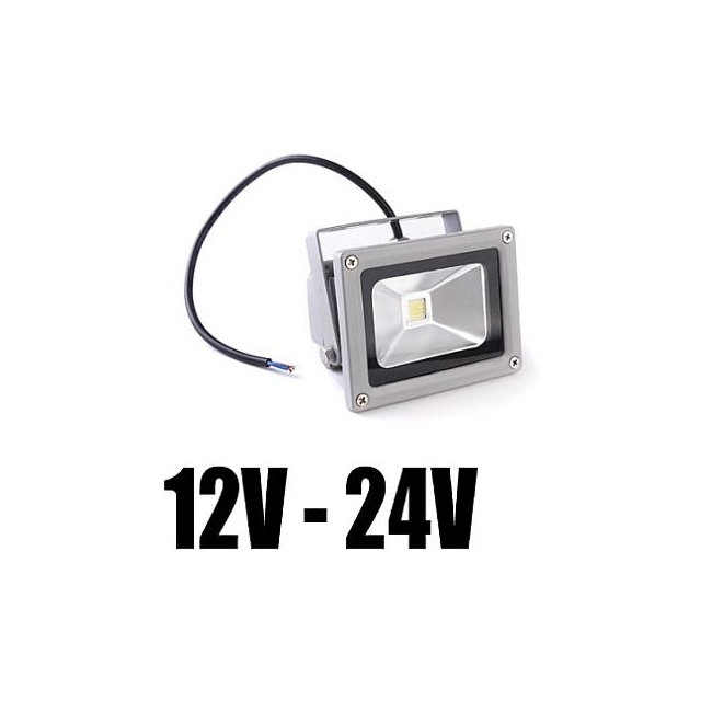 Proiector LED 10W Alimentare 12V/24V Alb Rece