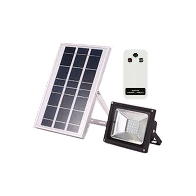 Proiector LED 10W cu Panou Solar si Telecomanda Alb Rece