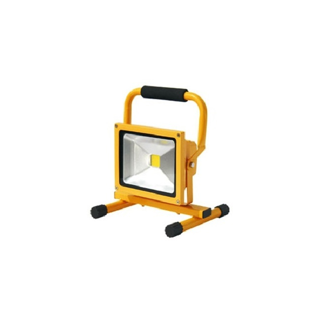 Proiector LED 20W 12V 220V cu Acumulator si Suport, Alb Rece