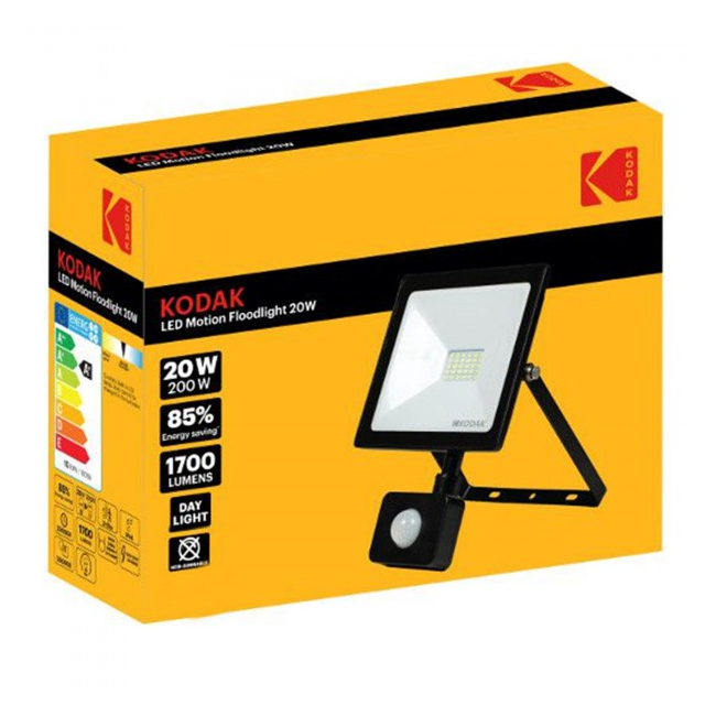 Proiector LED 20W Senzor Miscare 1700lm IP65 6400K 220V 19x14cm Kodak