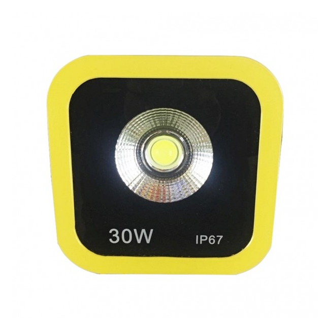 Proiector LED 30W Alb Rece 220V  Rama Galbena