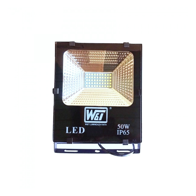 Proiector LED 50W 50LEDuri SMD Alb Rece IP65 220V WT
